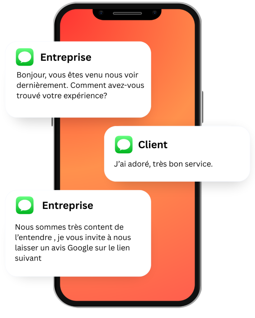 Discussion entre l'entreprise utilisant Madison - l'agente administrative de RevIA Tech et un client.